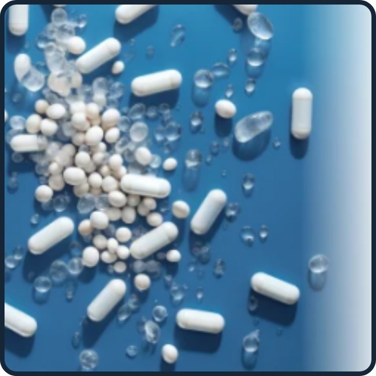 Microscopic image of probiotic bacteria strains included in ProvaDent for oral microbiome balance.