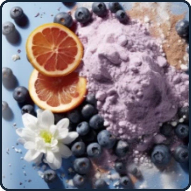 Visual of powdered enzyme blend representing the BioFresh Clean Complex in ProvaDent.