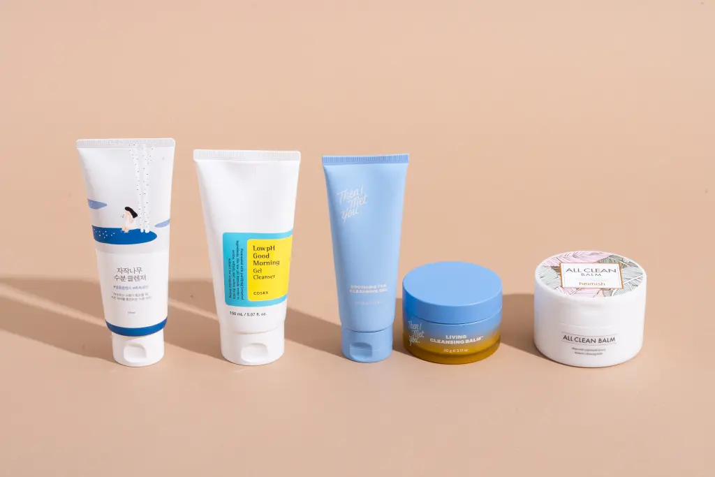 orean beauty products arranged aesthetically – top K-beauty picks trending in 2025.