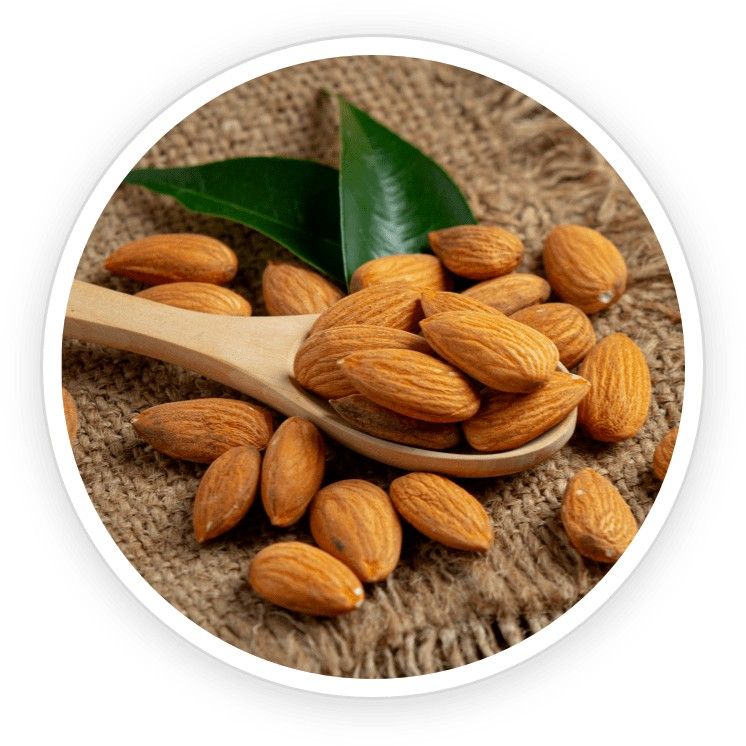 Almond-derived mandelic acid used as a gentle exfoliant in brightening serums.